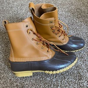 Tan and Brown Duck Boots - ONLY WORN ONCE